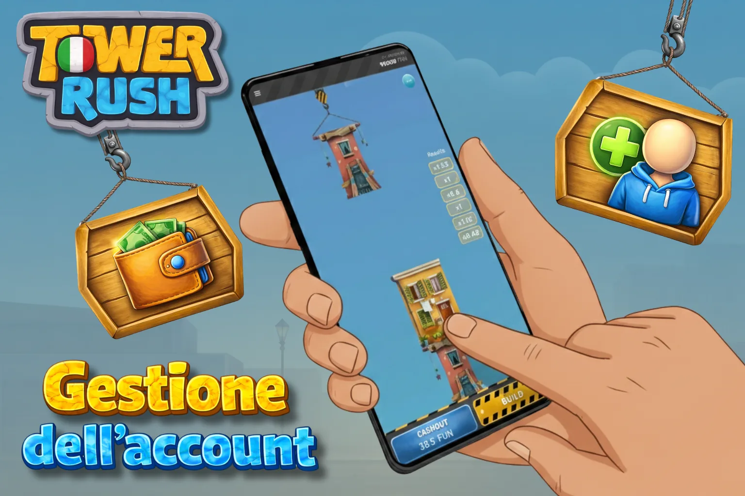Scommesse con importi reali per aumentare i moltiplicatori nel gioco Tower Rush